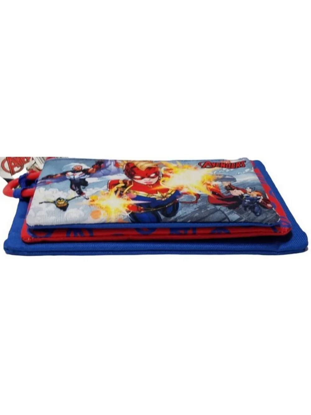 Marvel Avengers 3-Layer Zipper Travel Cosmetic Pencil Case Pouch Set NWT